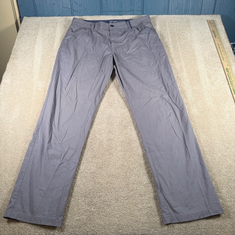 Johnnie-O Prep-Formance Pant Men 36x34(FITS 37x31) Gray Cloudbreak Stretch Chino